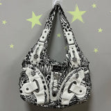 Women Handbags Fashion Leopard Shoulder Bag Large Tote Top-handle Shopping Pack Multifunctional Satchel Lady Hobos  Big Purse