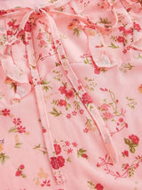 Floral Summer A-Line Dress – Ruffled Square Neck Backless Party Mini