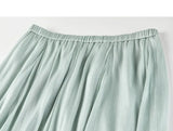 Sentubila Flowy A-Line Skirt – Iridescent Sheen