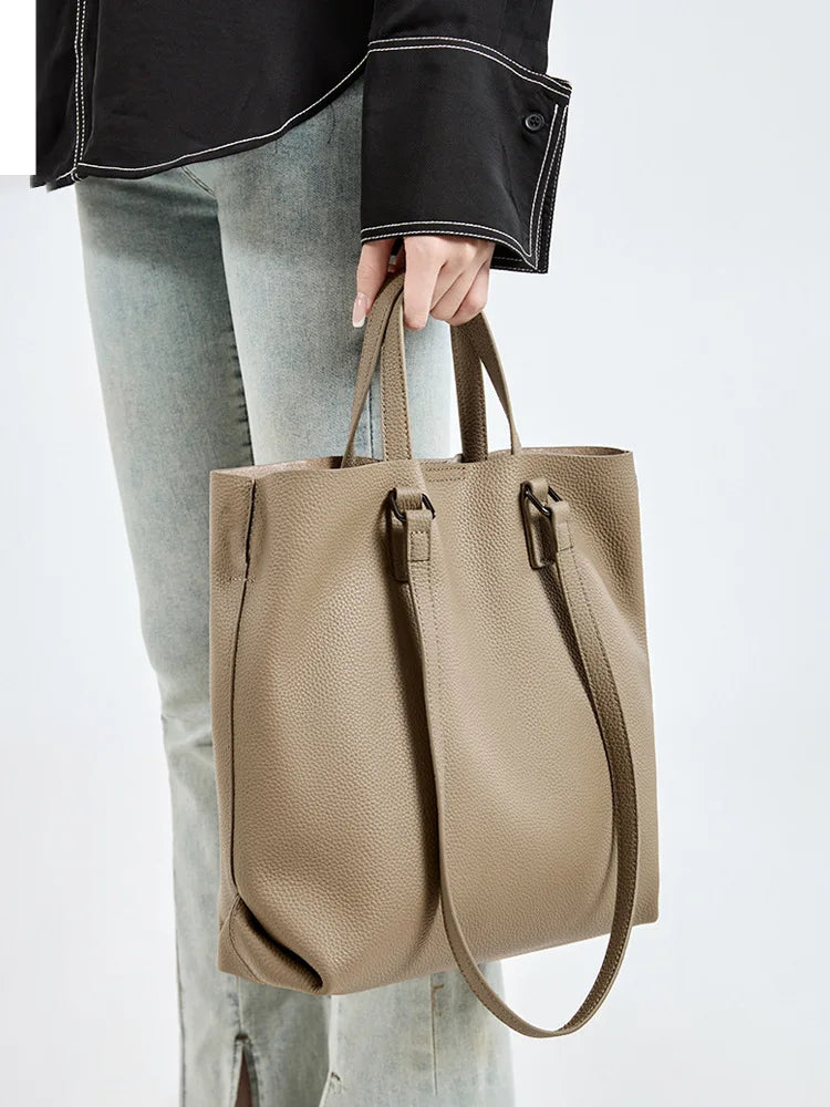 Women's Large Capacity Tote Bag 2025 New Vintage Suede Leather Spacious Crossbody Bag Commuting Versatile Trendy Premium Handbag