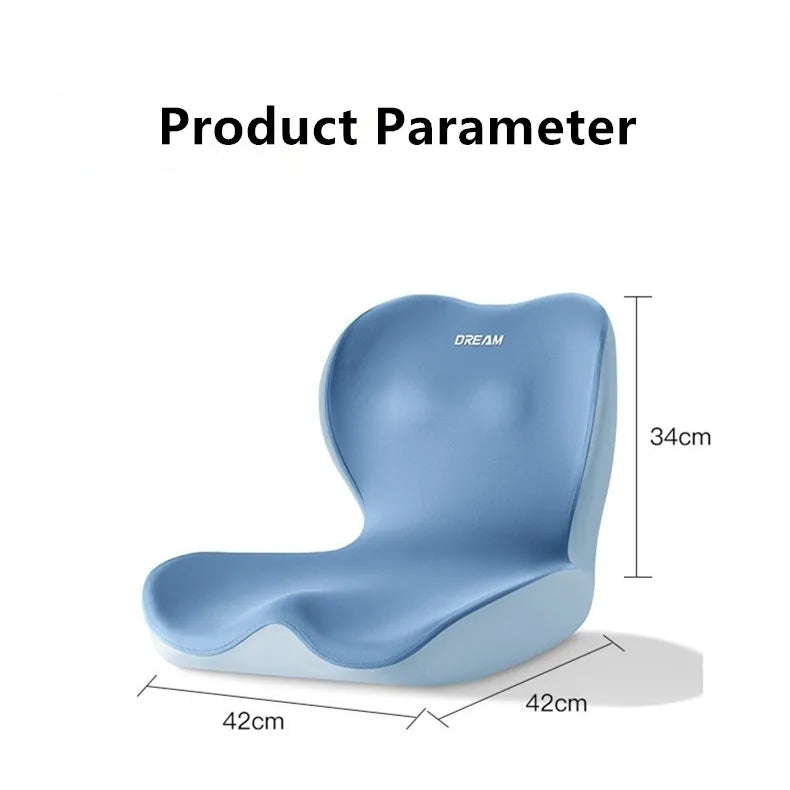 Upgrade "L" Shape Memory Foam Orthopedic Cushion Comfort Ergonomic Design Back Coccyx Pillow Car Seat Office Chair Pain Relief