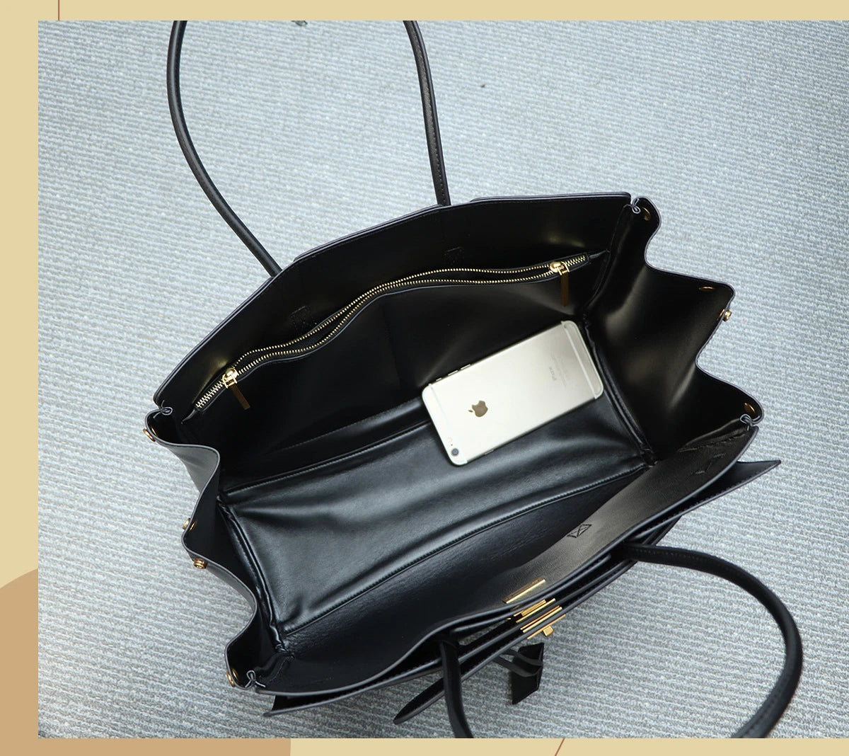 Genuine Cowhide Leather Tote Top Women's Bag Large-Capacity Neutral Motorcycle Wing Underarm Messenger Bag for Ladies 2025