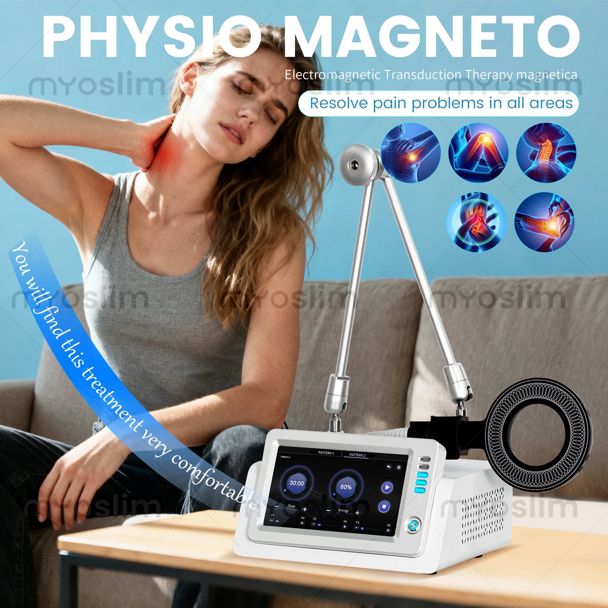 Portable Emtt Physio Magneto Therapy Magnetoterapia Pain Relief PEMF Sports Injury Therapy Magnetotherapy Physiotherapy Machine