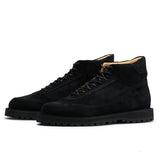 KOWM Hiking shoes men's walking boots British thick soled cowhide high top motorcycle boots ankle sneakers  casual trekking shoe