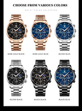 POEDAGAR 928 Men's Luxury Chronograph Watch | Luminous & Waterproof