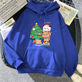Bubu Dudu Cute Cartoon Printed Fleece Hoodie - Unisex Hip Hop Loose Streetwear