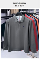 Premium Cotton Embroidered Long Sleeve Polo Shirt