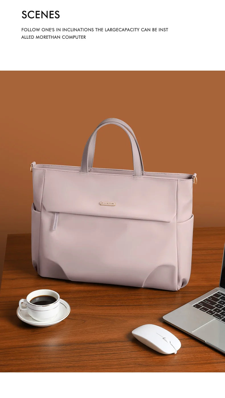 GOLF Women Business Handbag Briefcase Laptop Bag 15 Inch Waterproof Work Office Bag for Ladies Commuter Shoulder Bags Computer