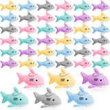 12-48Pcs Shark Plush Keychain Mini Stuffed Animal 3.94" Shark Party Favors Bulk Soft Tiny Shark Keychain Shark Backpack Keychain