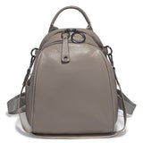 Zency Women's Soft Genuine Leather Travel Backpack Large Capacity Convertible Rucksack Knapsack Multi-compartment Shoulder Bag