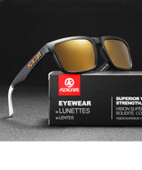 KDEAM Men's Polarized Sunglasses Fishing Lifestyles Mirrored Color Blocking Sun Glasses Women Legend Square Sunglass With Box