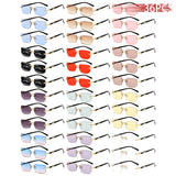 36PCS Rimless Sunglasses – Rectangle Gradient Lens