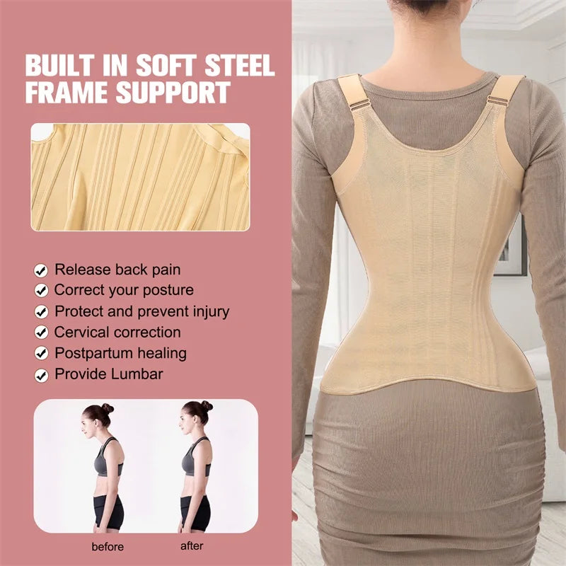 U-Shaped Waist Trainer Corset & Firm Control Body Shaper Tank Top