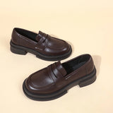 New Japanese Style College Student Shoes Cosplay Lolita Shoes for Women/Girl Fashion Black/Coffee Uniform Platform Shoes 2024