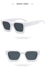 Unisex Square Vintage Sunglasses, UV400 Protection Retro Punk Style Fashion Shades, Designer Eyewear for Men & Women Driving, Outdoor & Daily Wear