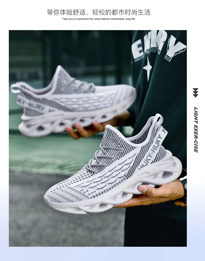 Men's Breathable Mesh Lace-Up Sneakers