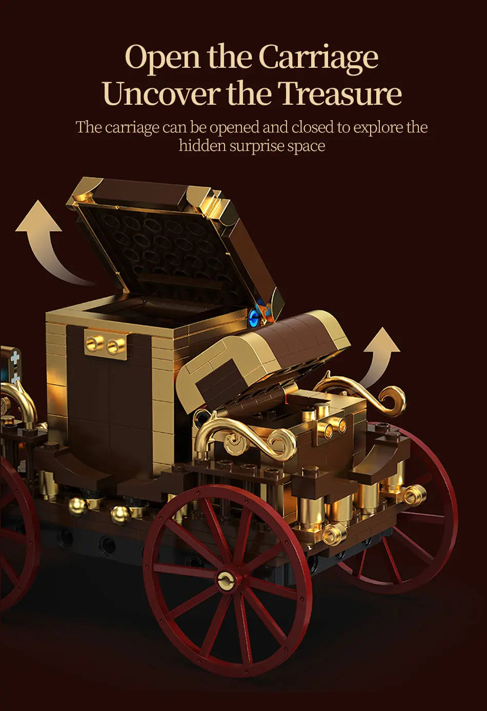 1331-Piece Vintage Steam Car Building Block Set