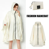 Women's Elegant Waterproof Poncho Raincoat – All Sizes