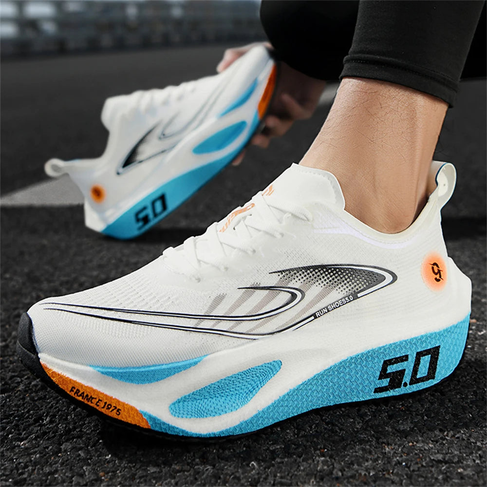 Men's Lightweight Breathable Mesh Training Running Shoes - Non-Slip, Casual Athletic Sneakers for Outdoor Sports & Jogging