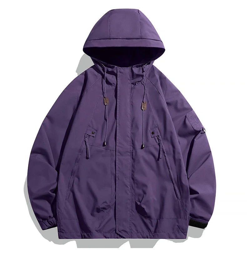 Men's Hooded Windbreaker Zip Jacket – Cargo Style