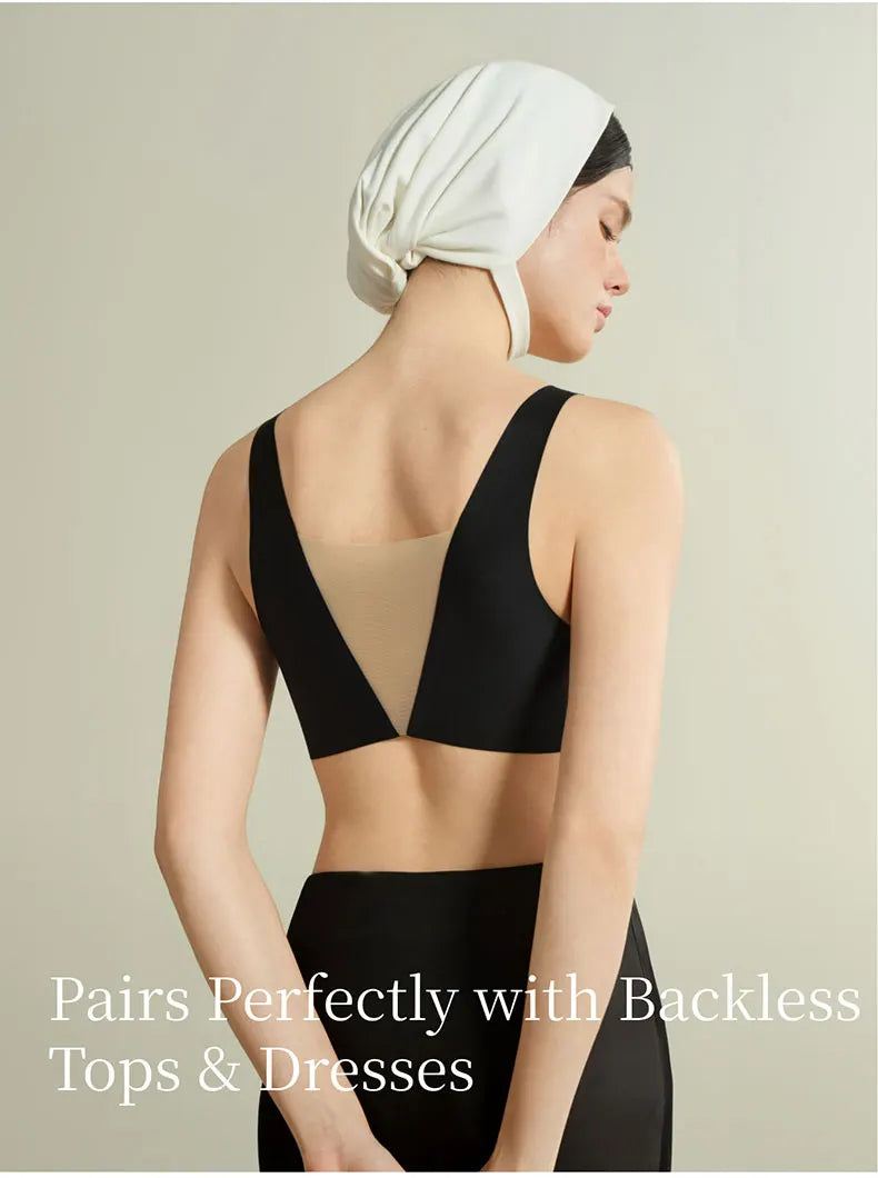 Sujiin Seamless Plunge Push-Up Bra for Women | XM048