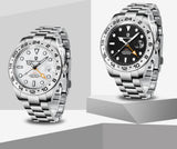PAGANI DESIGN Vintage 42MM GMT Men's Watch PD1682 Automatic Mechanical Timepiece Sapphire Stainless Steel 100M Waterproof Retro