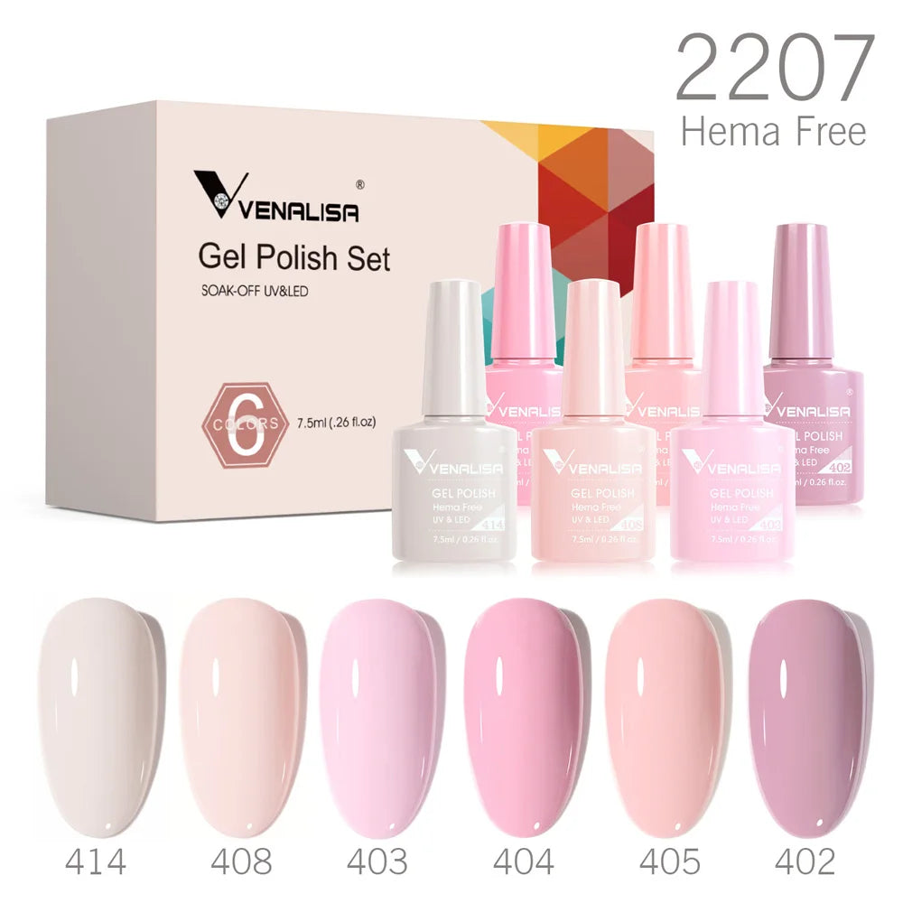 VENALISA 6-Piece Winter Gel Polish Set – HEMA & TPO Free