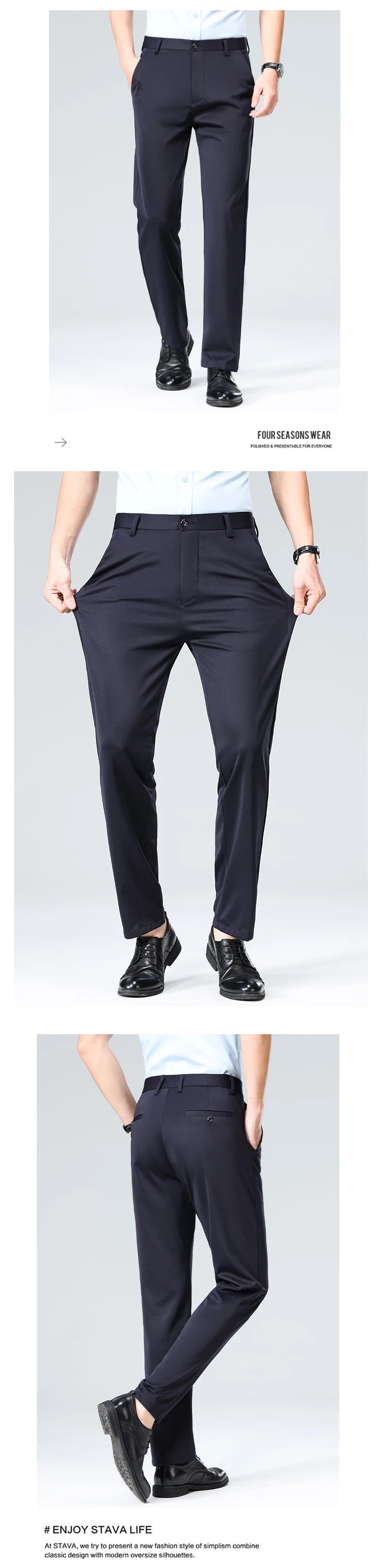 Men's Lightweight Stretch Straight-Leg Pants