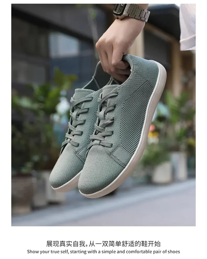 Summer Men's Casual Sports Shoes, Men's and Women's Wide Version Barefoot Shoes Outdoor Running Casual Shoes, Minimalist Shoes