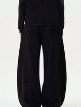 Men's Baggy Wide-Leg Curved Denim Jeans
