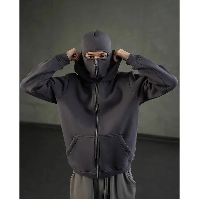 Minimalist Hooded Zip Sweatshirt