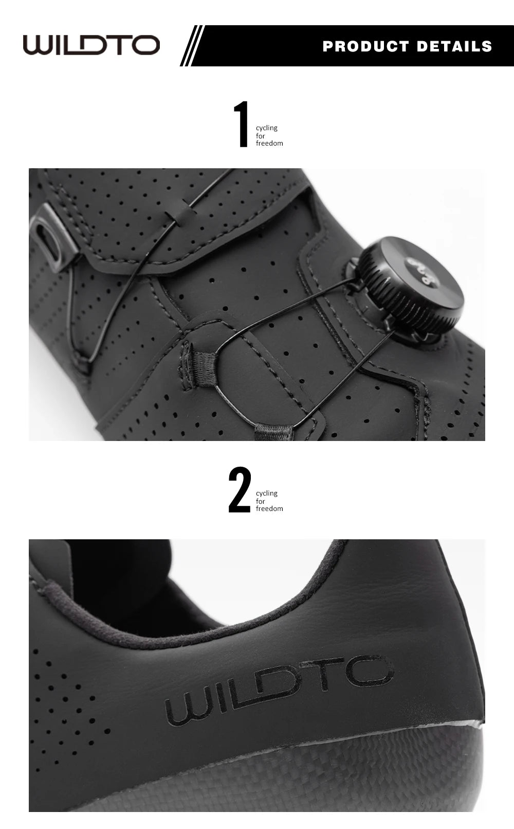 WILDTO Carbon Fiber Sole Cycling Shoes Hardness10 Wear Resistant Road Riding Sneakers Mens Thermoplastic Adjustable Bicyle Shoes