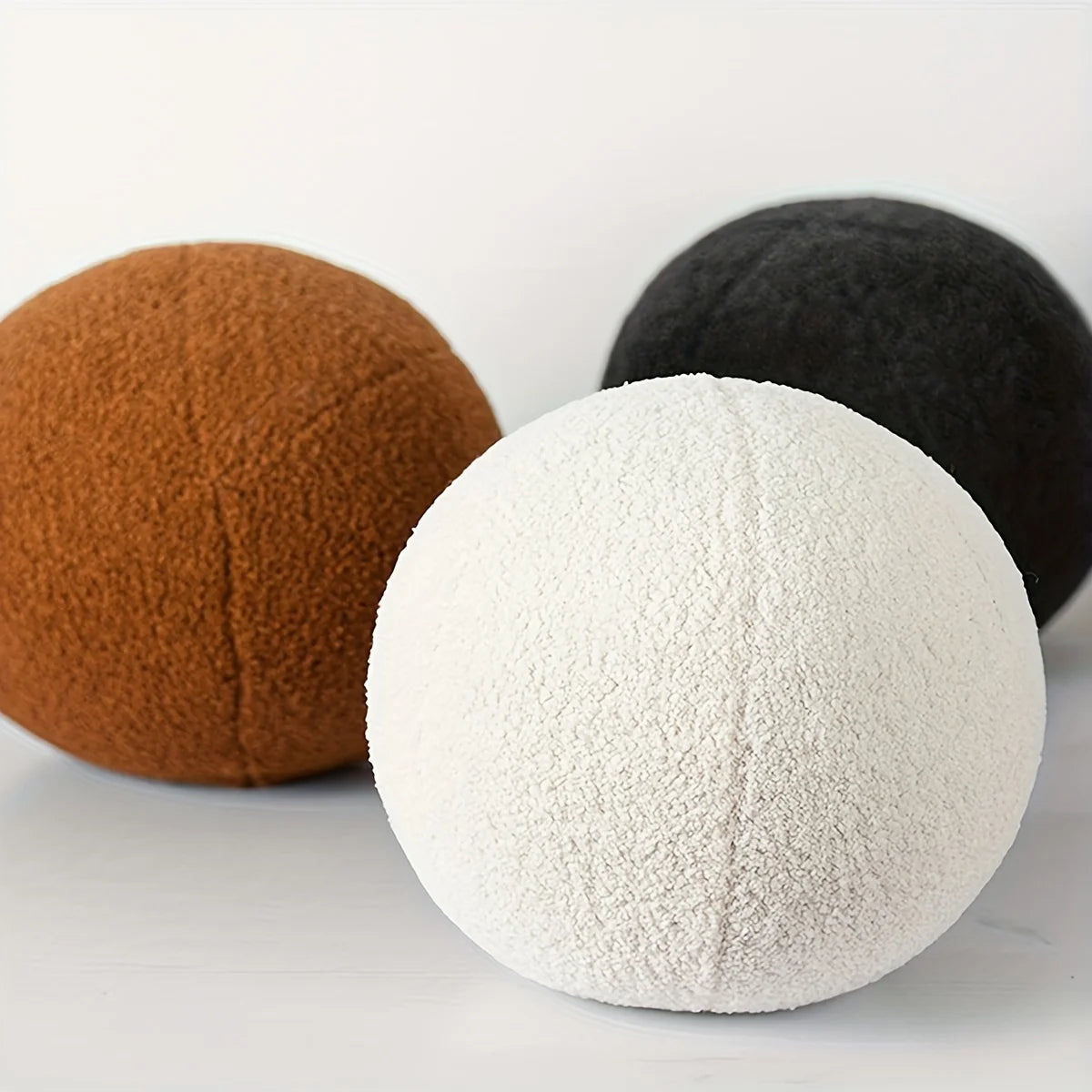 Nordic Spherical Throw Pillow – Soft Cotton Cushion