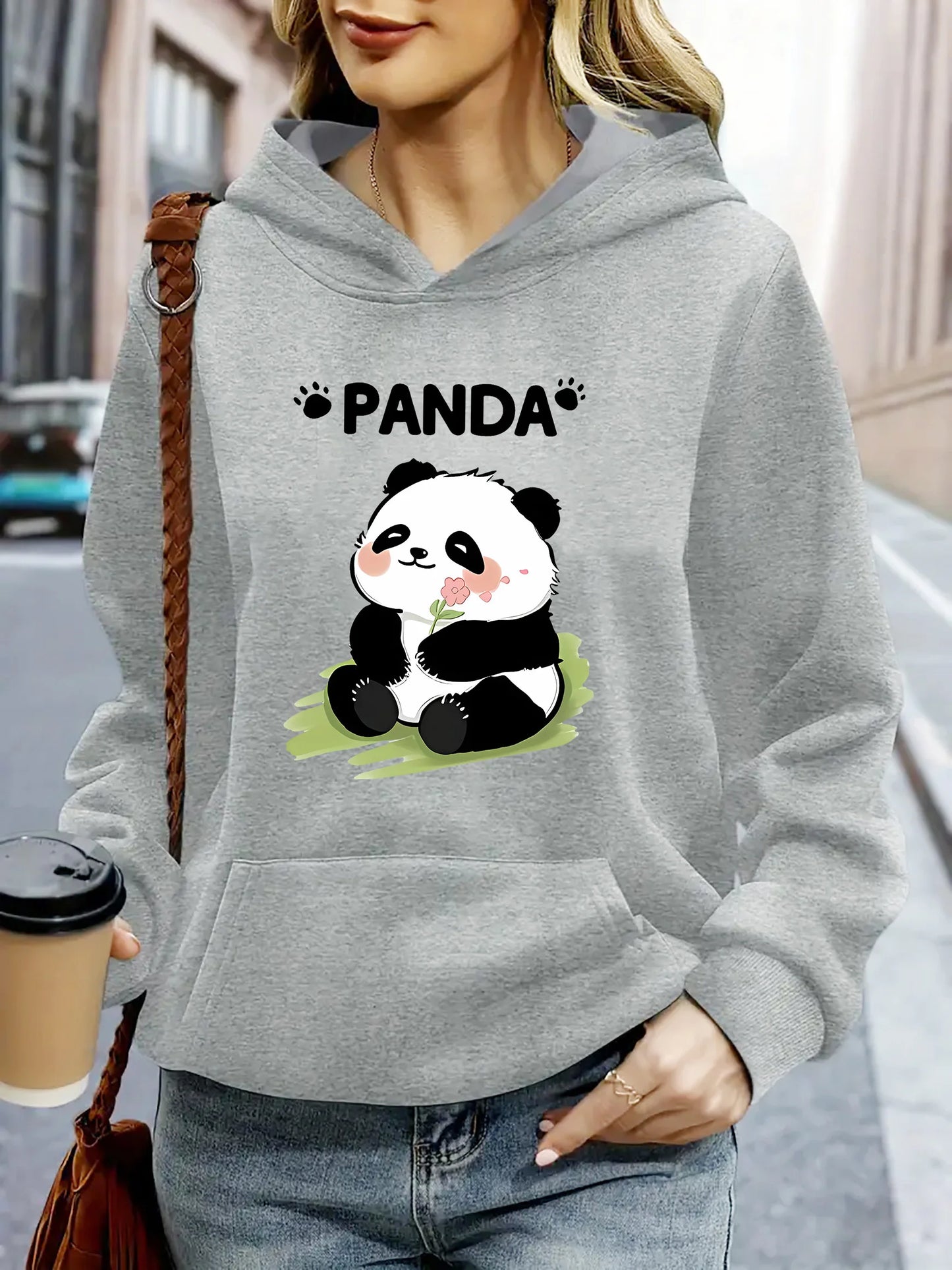 Cute Cartoon Panda Hoodie – Cozy Autumn/Winter Casual Sweatshirt