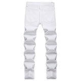 Men Classic Pure Black Jeans All Match Stretch Denim Pants Casual Plus Size Slim Straight Trousers