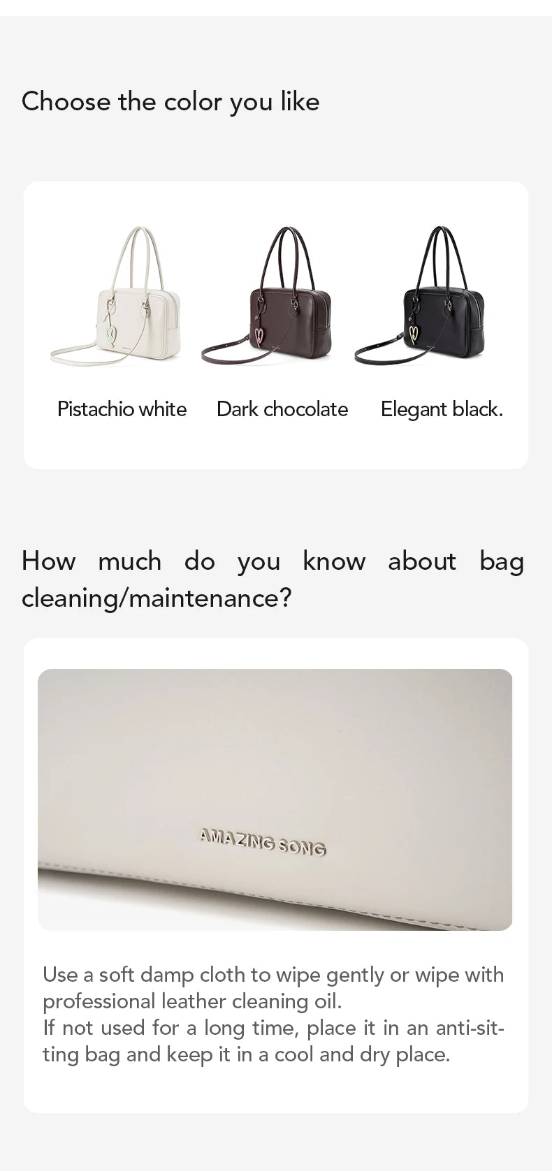 Amazing Song Toast Bag Large Leather Crossbody