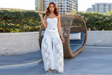 Strapless Eyelet Two-Piece Set