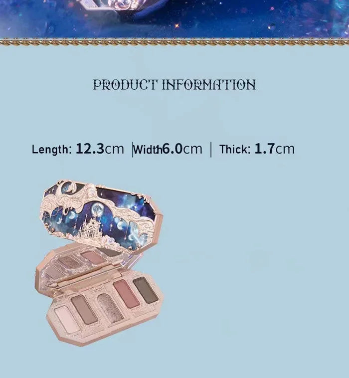 Flower Knows Moonlight Mermaid Eyeshadow Palette 8-Color Matte Shimmer Glitter Eye Makeup Cosmetics Women Beauty Eye Shadow