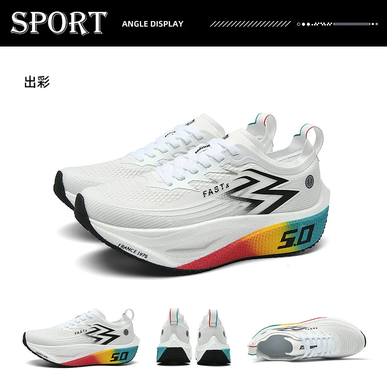 Marathon Men Running Shoes Carbon Board Speciality Sports Breathable Lightweight Women's Athletic Nonskid Elasticity Sneakers