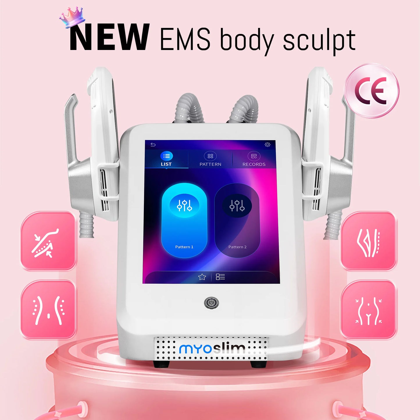 New RF MYOslim Sculpt Machine EMS Body Sculpting Weight Loss Massager Device Electromagnetic Fat Slimming Muscle Stimulation