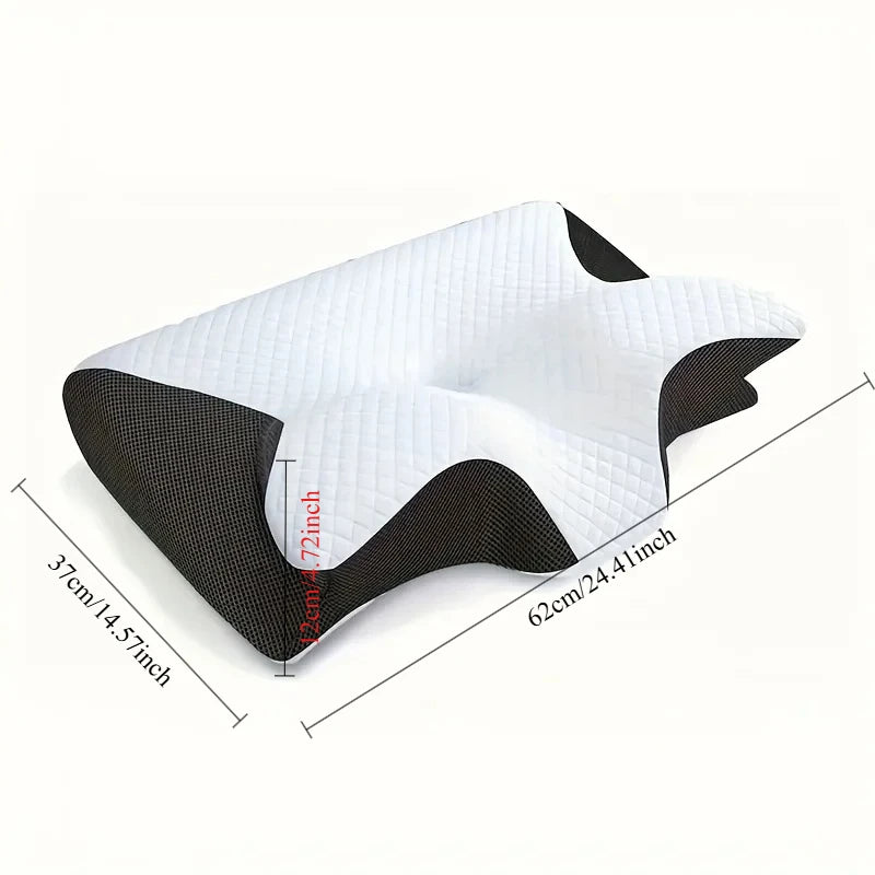 Ergonomic Neck Pillow for Side, Back, and Stomach Sleepers - Contoured Design, Soft Yet Firm Support, Shoulder Relaxation