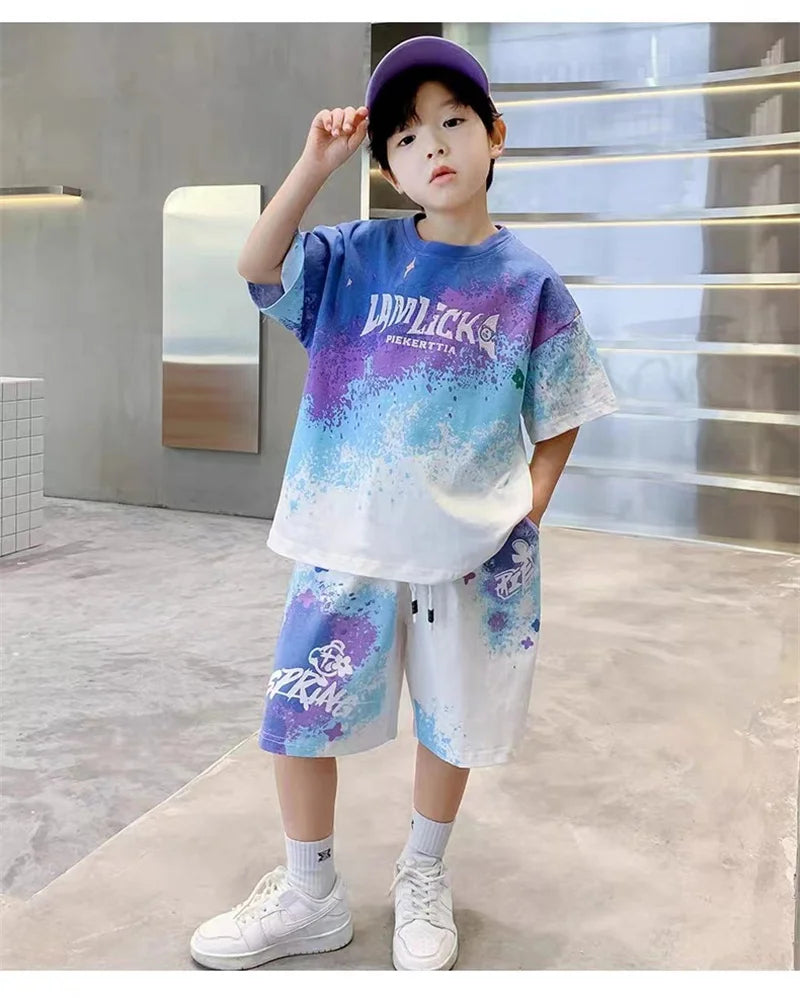 Teen Summer Gradient Tee & Shorts Set