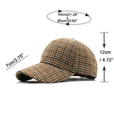 Unisex Plaid Baseball Cap with Adjustable Fit