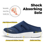 FitVille Men'S Half Slippers Diabetic Shoes Extra Wide 4E Adjustable Lightweight Casual Shoe For Swollen Feet Plantar Fasciitis