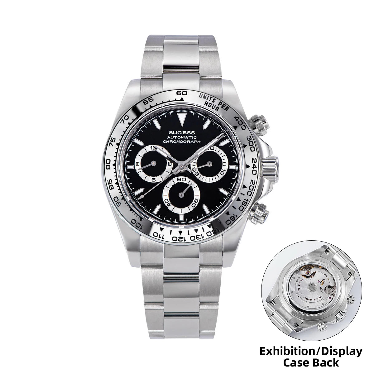 Sugess Panda Chronograph 39mm Automatic Watch