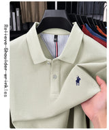 Premium Cotton Embroidered Long Sleeve Polo Shirt