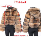 Luxury Women’s Real Raccoon & Fox Fur Jacket | Premium Winter Outerwear