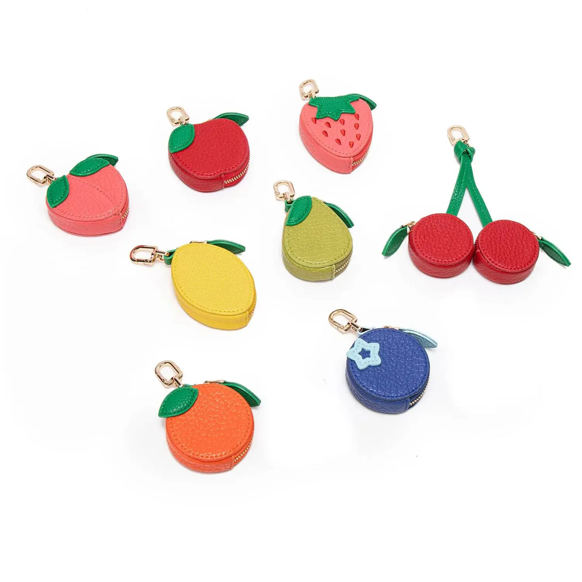 Fruit Coin Purse with Zipper & Keychain