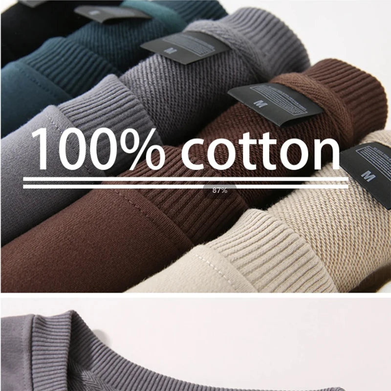 Men’s Cotton Crewneck Long-Sleeve Sweatshirt