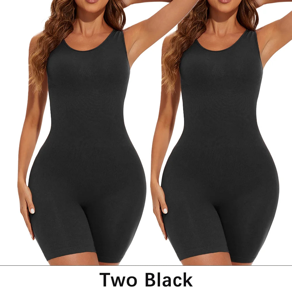 USA-Made Seamless Full Coverage Body Shaper – Firm Control Thigh Slimming Bodysuit